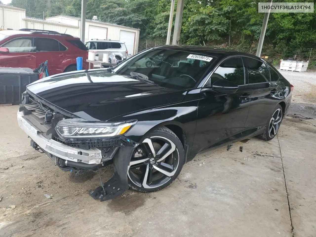 2020 Honda Accord Sport VIN: 1HGCV1F34LA124794 Lot: 62659075