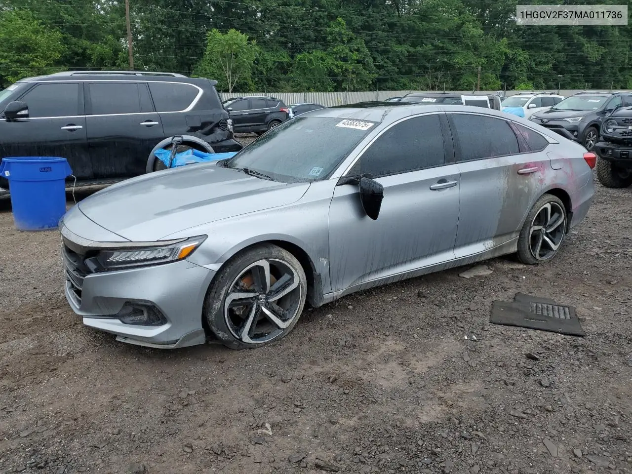 2021 Honda Accord Sport VIN: 1HGCV2F37MA011736 Lot: 45383575