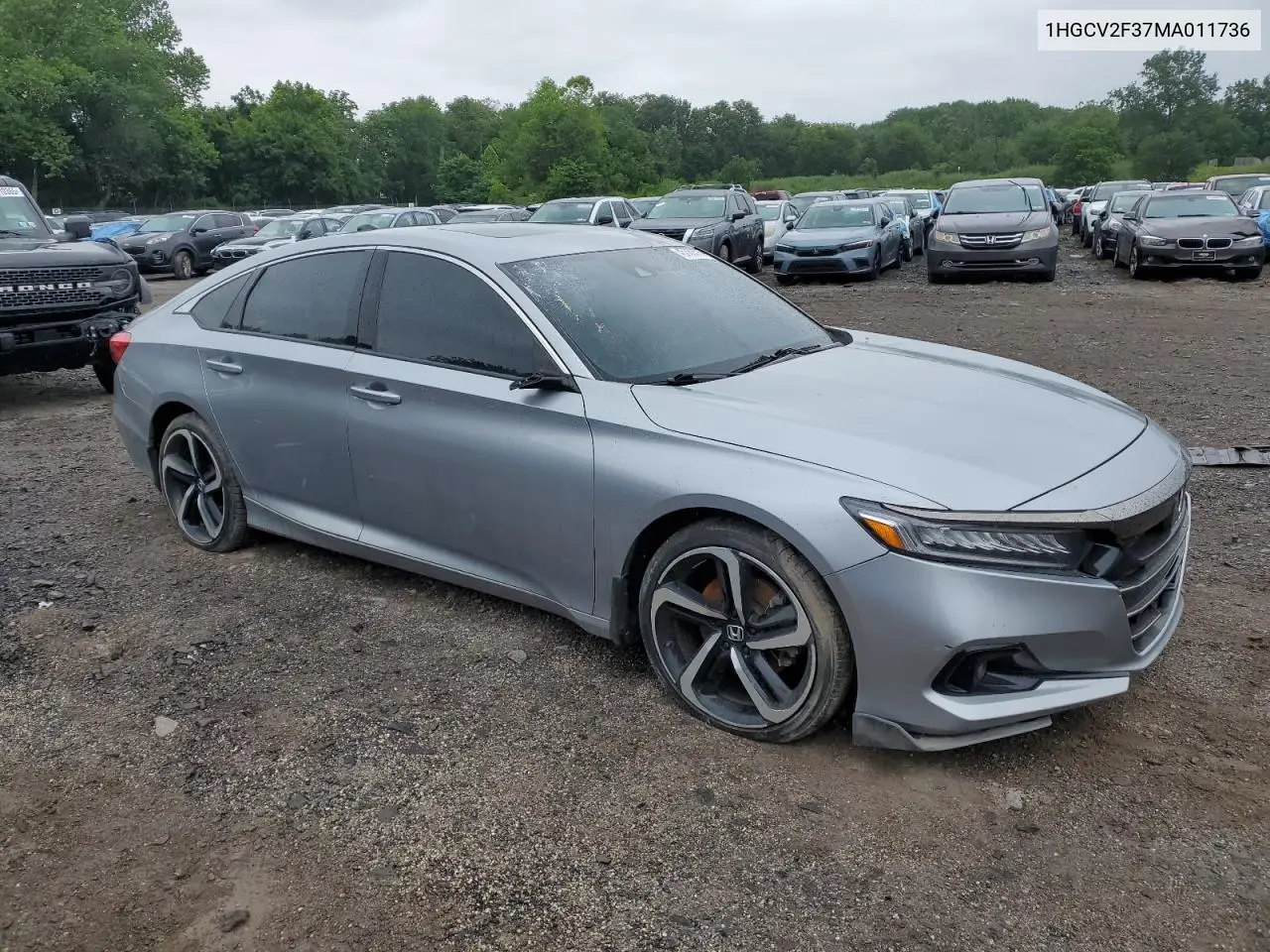 2021 Honda Accord Sport VIN: 1HGCV2F37MA011736 Lot: 45383575