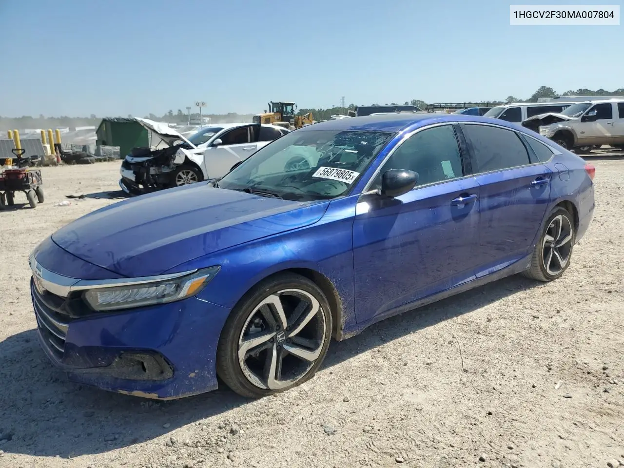 2021 Honda Accord Sport VIN: 1HGCV2F30MA007804 Lot: 56879805