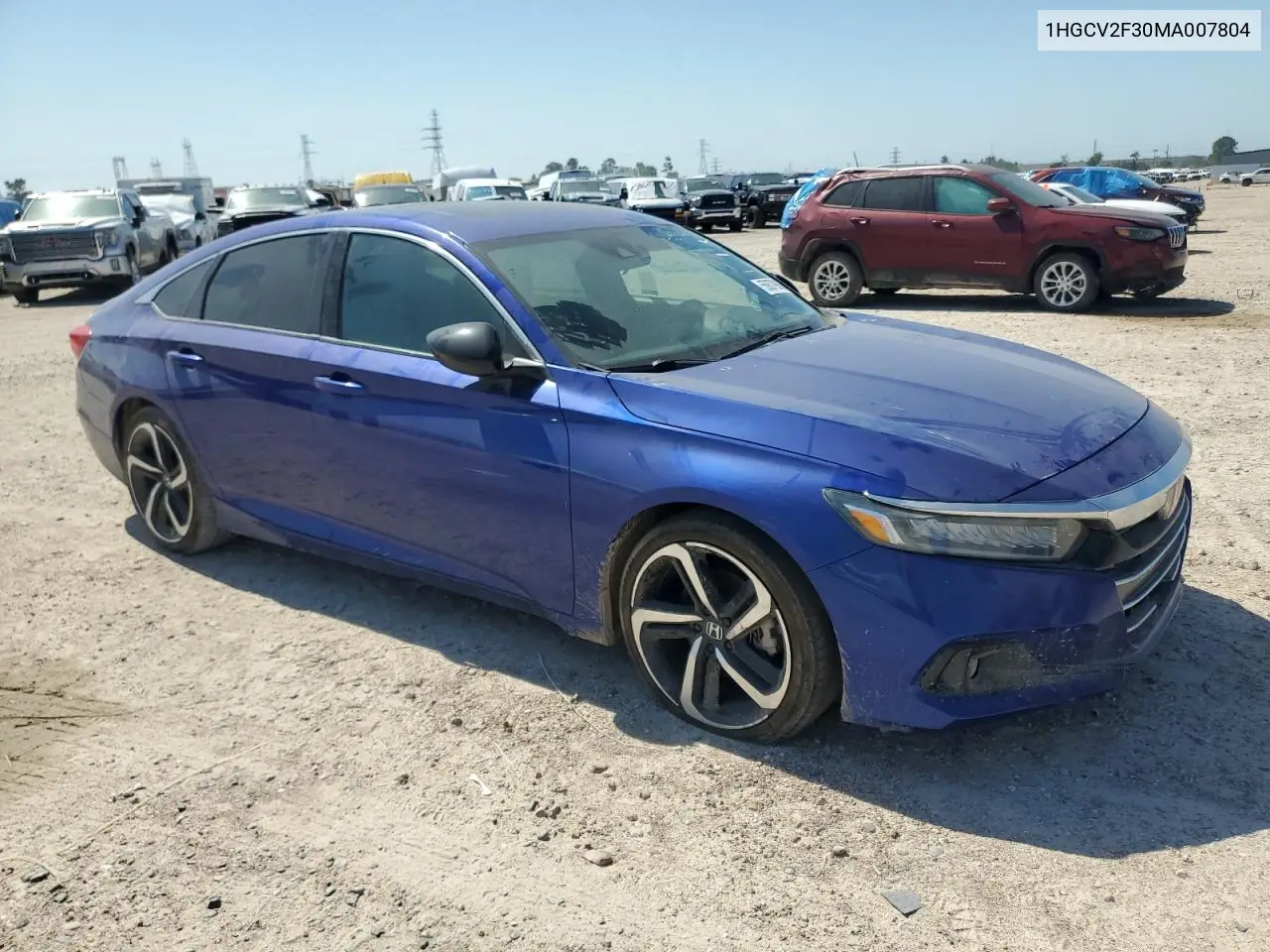 2021 Honda Accord Sport VIN: 1HGCV2F30MA007804 Lot: 56879805