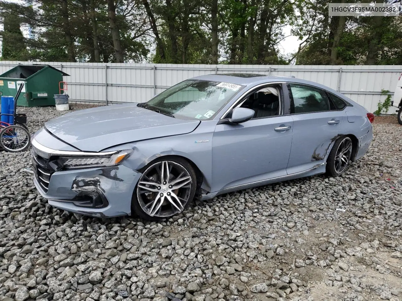2021 Honda Accord Touring Hybrid VIN: 1HGCV3F95MA002382 Lot: 56914955