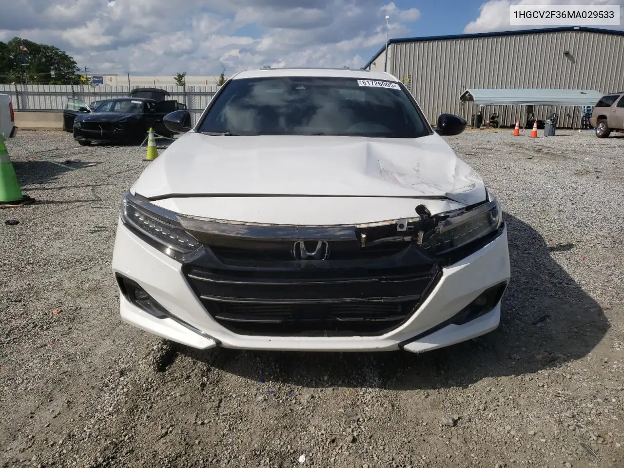 2021 Honda Accord Sport VIN: 1HGCV2F36MA029533 Lot: 61726005