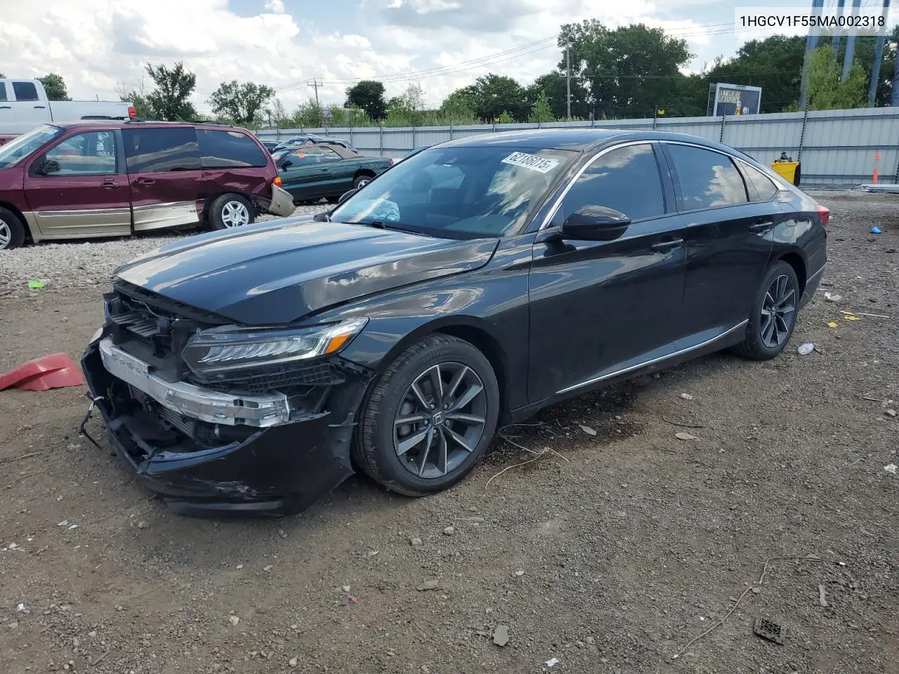 2021 Honda Accord Exl VIN: 1HGCV1F55MA002318 Lot: 62186015