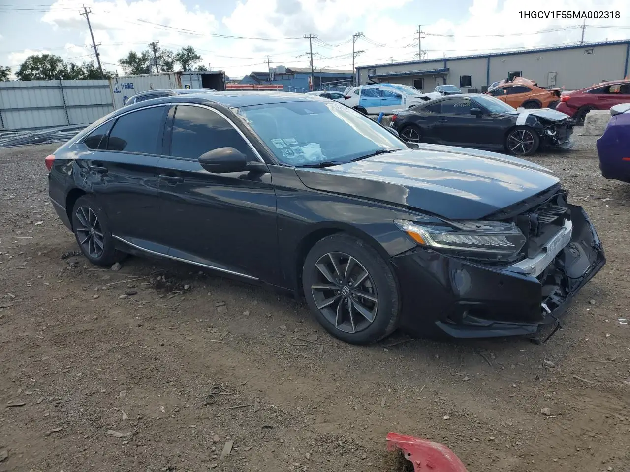 2021 Honda Accord Exl VIN: 1HGCV1F55MA002318 Lot: 62186015