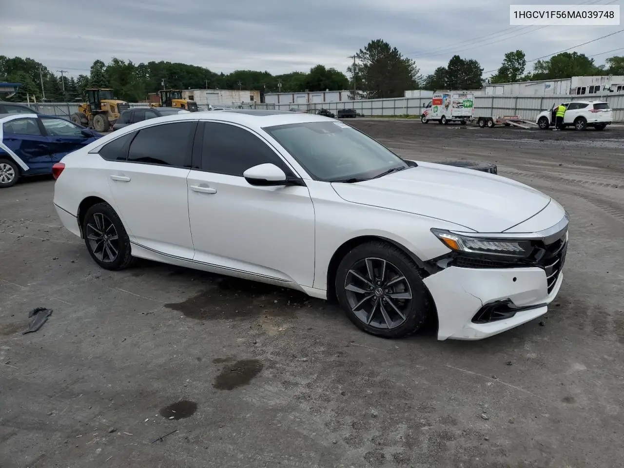 2021 Honda Accord Exl VIN: 1HGCV1F56MA039748 Lot: 62228375