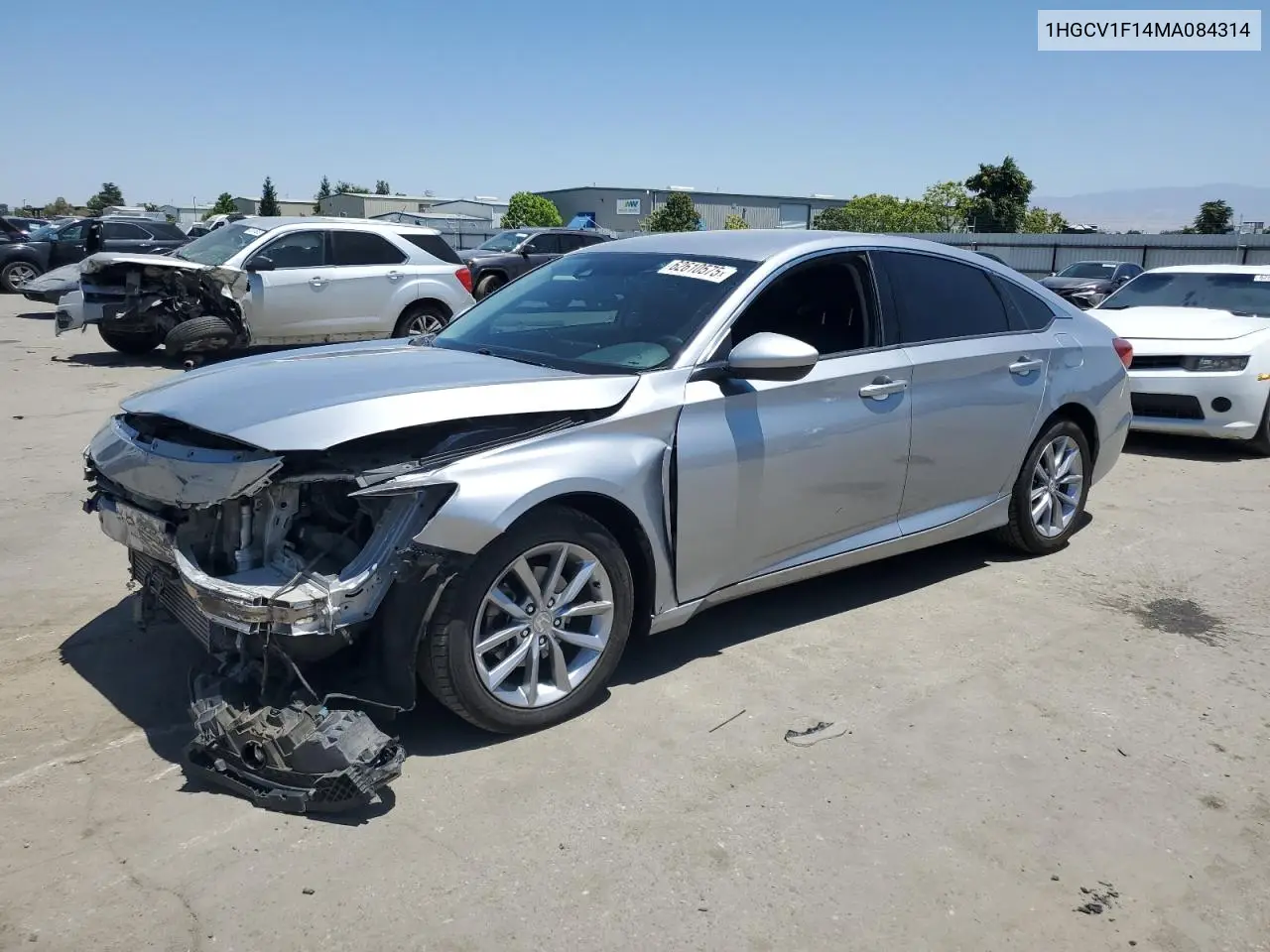 2021 Honda Accord Lx VIN: 1HGCV1F14MA084314 Lot: 62610575
