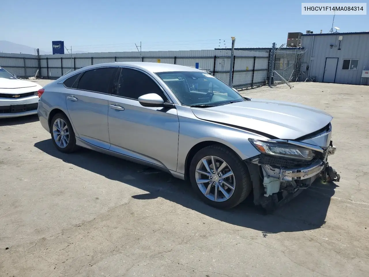 2021 Honda Accord Lx VIN: 1HGCV1F14MA084314 Lot: 62610575