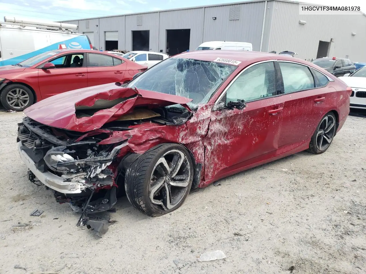 2021 Honda Accord Sport VIN: 1HGCV1F34MA081978 Lot: 62688015