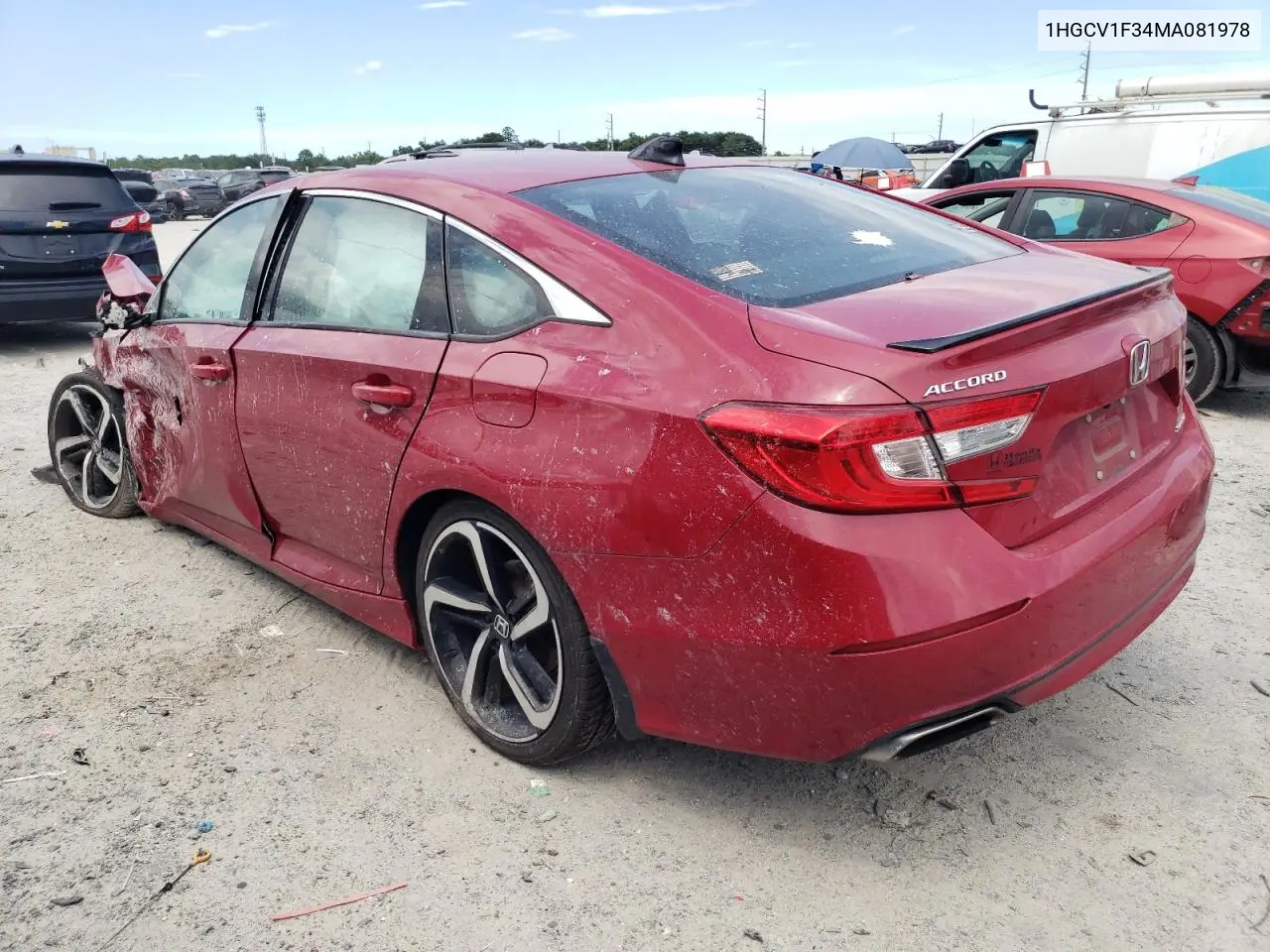 2021 Honda Accord Sport VIN: 1HGCV1F34MA081978 Lot: 62688015
