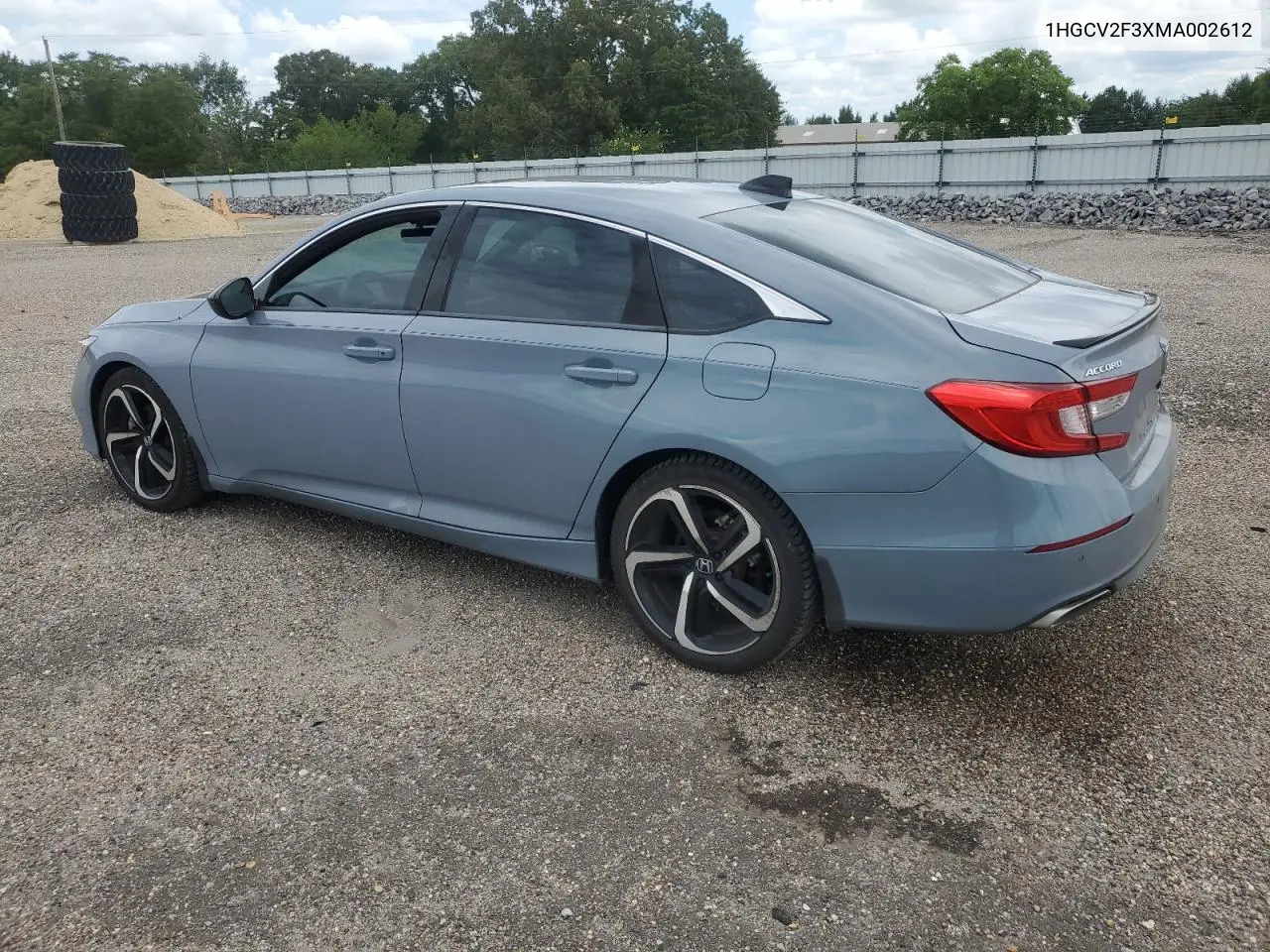 2021 Honda Accord Sport VIN: 1HGCV2F3XMA002612 Lot: 62735305