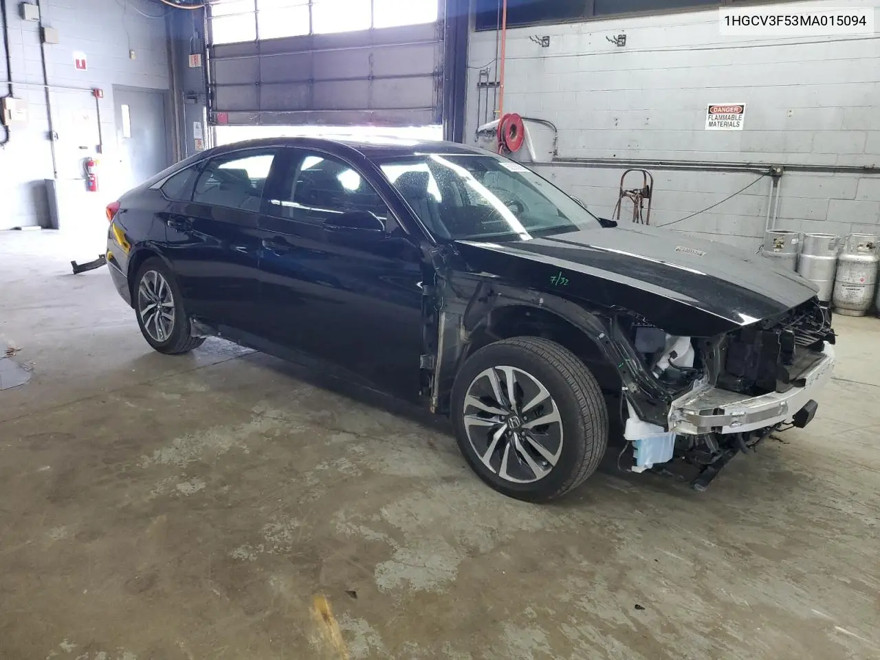2021 Honda Accord Hybrid Exl VIN: 1HGCV3F53MA015094 Lot: 62998685