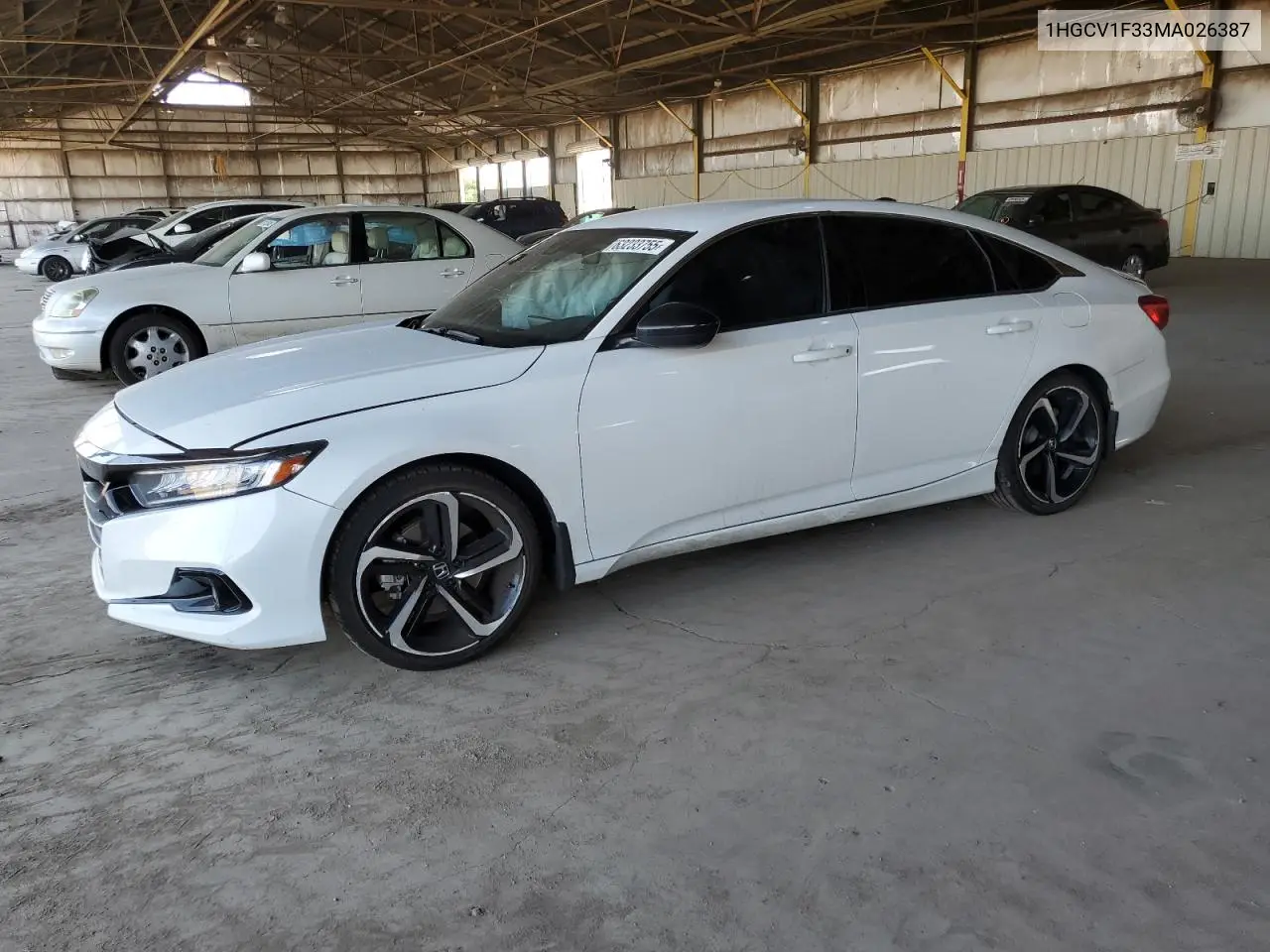 2021 Honda Accord Sport VIN: 1HGCV1F33MA026387 Lot: 63233755