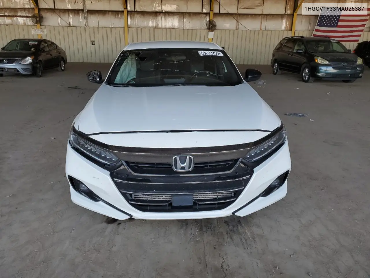 2021 Honda Accord Sport VIN: 1HGCV1F33MA026387 Lot: 63233755
