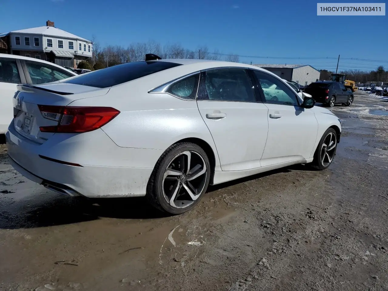 2022 Honda Accord Sport VIN: 1HGCV1F37NA103411 Lot: 45031815