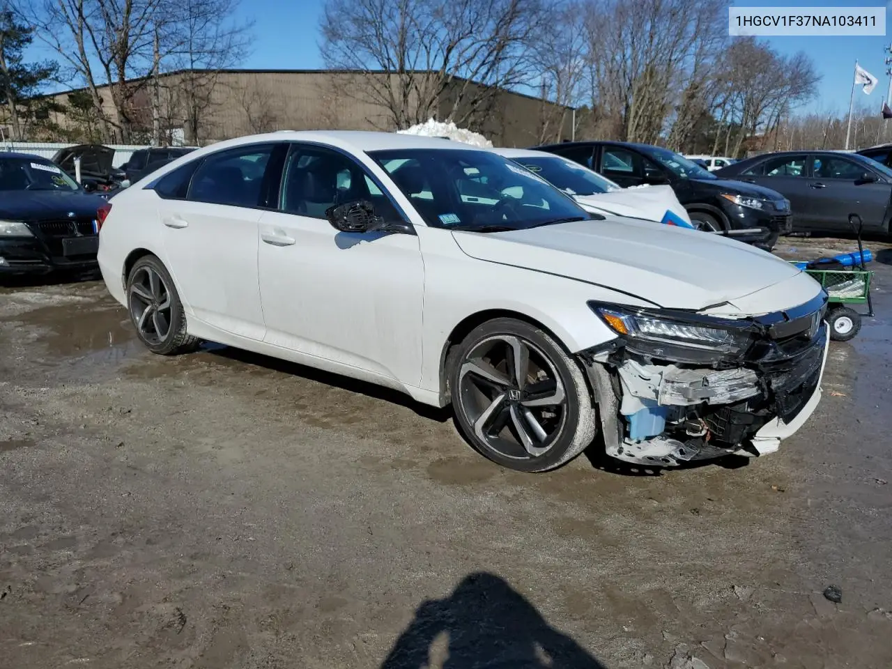 2022 Honda Accord Sport VIN: 1HGCV1F37NA103411 Lot: 45031815