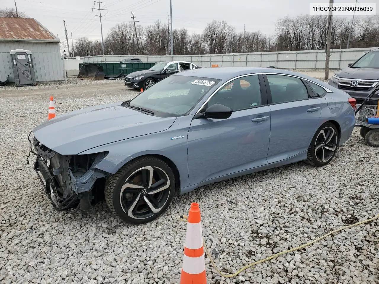 2022 Honda Accord Hybrid Sport VIN: 1HGCV3F22NA036039 Lot: 48056975