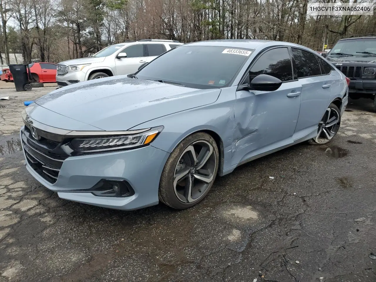 2022 Honda Accord Sport VIN: 1HGCV1F3XNA052406 Lot: 48333655