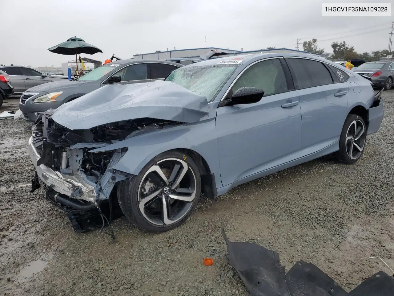 2022 Honda Accord Sport VIN: 1HGCV1F35NA109028 Lot: 49400055