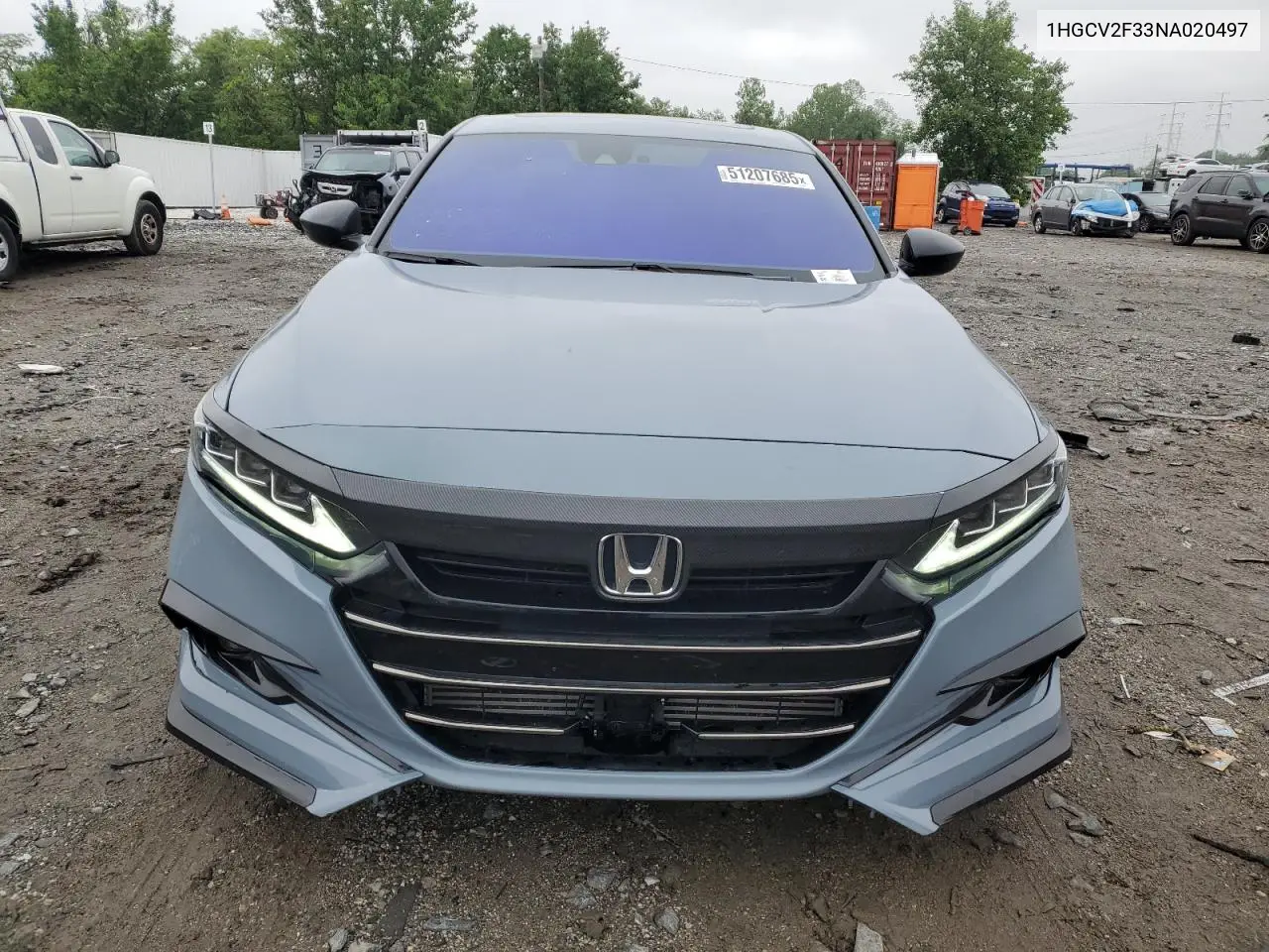 2022 Honda Accord Sport VIN: 1HGCV2F33NA020497 Lot: 51207685
