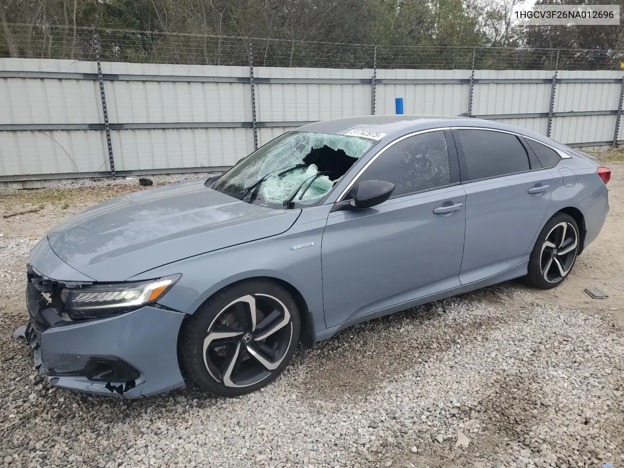 2022 Honda Accord Hybrid Sport VIN: 1HGCV3F26NA012696 Lot: 51742975