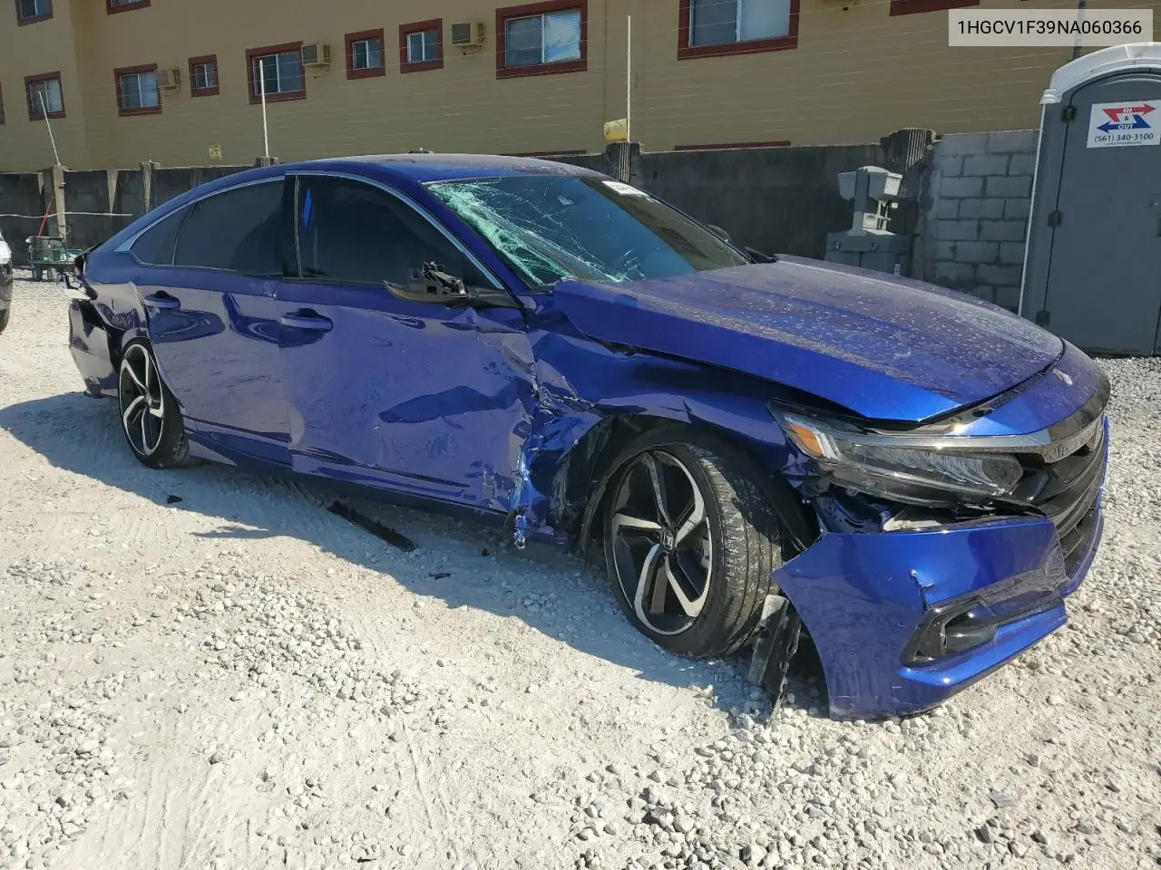2022 Honda Accord Sport VIN: 1HGCV1F39NA060366 Lot: 53441865