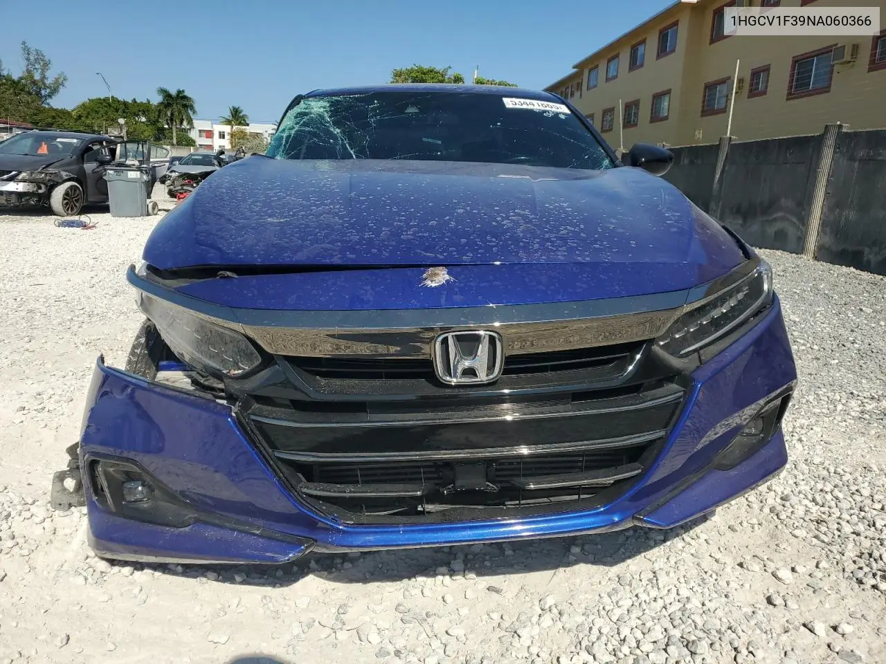 2022 Honda Accord Sport VIN: 1HGCV1F39NA060366 Lot: 53441865
