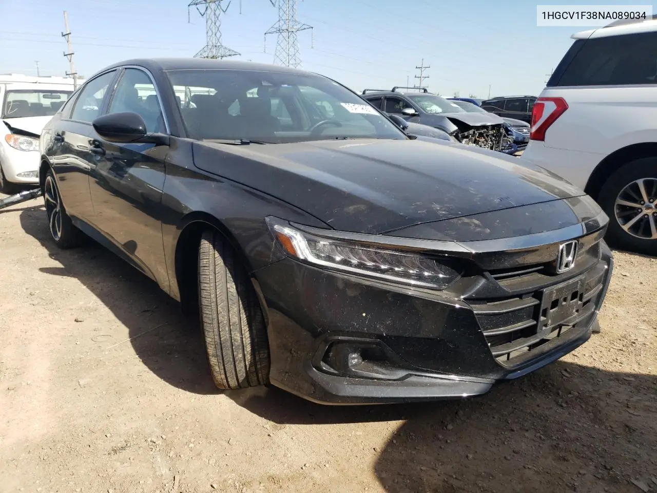 2022 Honda Accord Sport VIN: 1HGCV1F38NA089034 Lot: 56474585