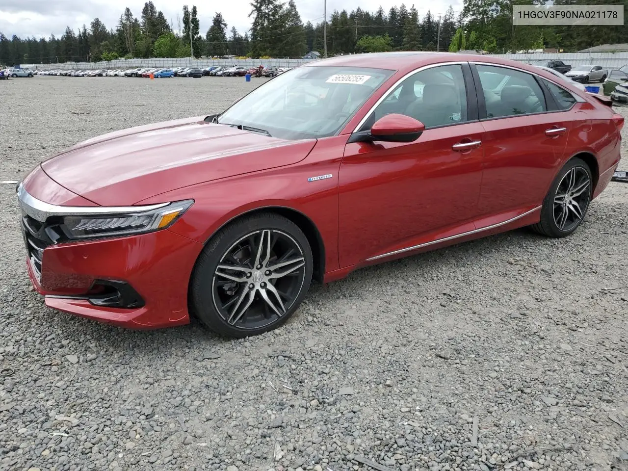 2022 Honda Accord Touring Hybrid VIN: 1HGCV3F90NA021178 Lot: 56506255