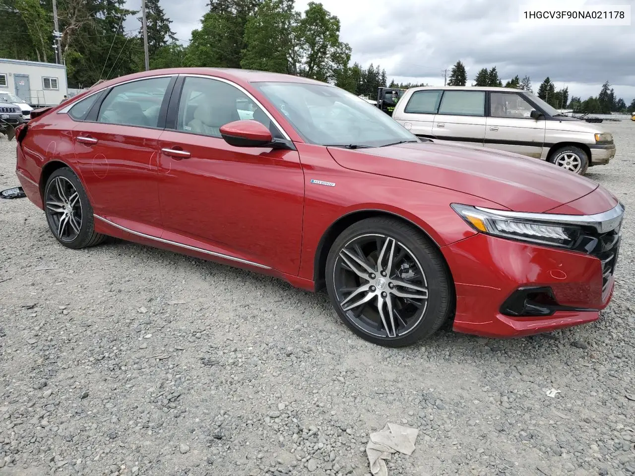 2022 Honda Accord Touring Hybrid VIN: 1HGCV3F90NA021178 Lot: 56506255
