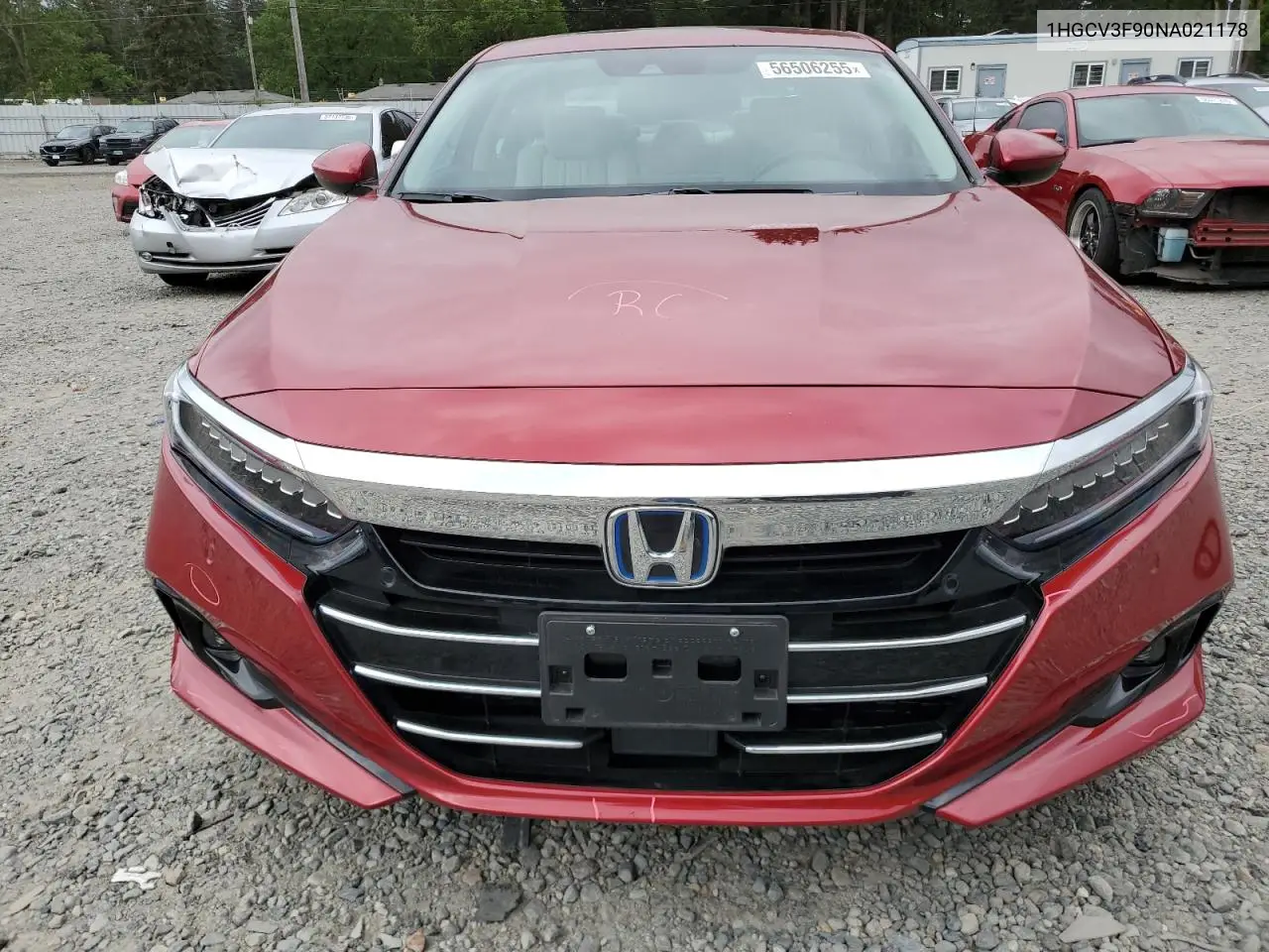 2022 Honda Accord Touring Hybrid VIN: 1HGCV3F90NA021178 Lot: 56506255