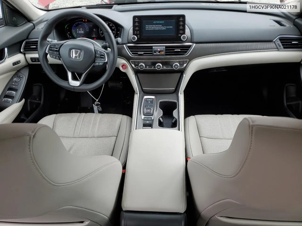 2022 Honda Accord Touring Hybrid VIN: 1HGCV3F90NA021178 Lot: 56506255