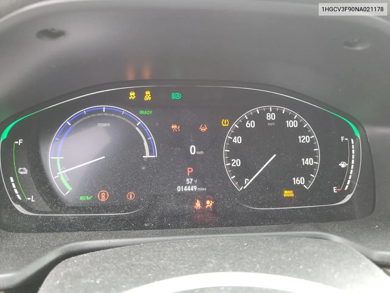 2022 Honda Accord Touring Hybrid VIN: 1HGCV3F90NA021178 Lot: 56506255