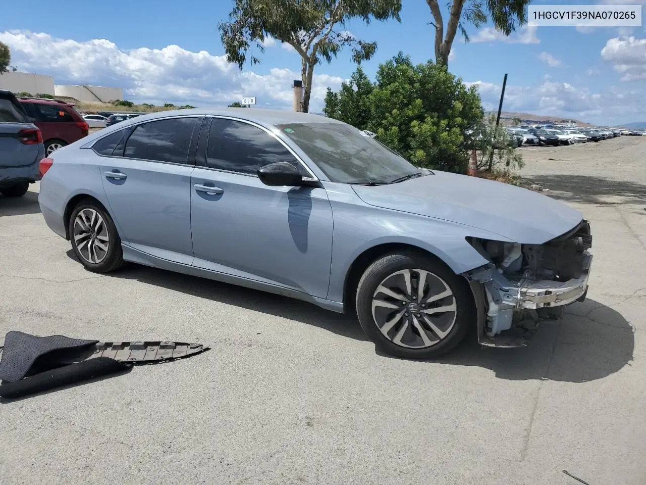 2022 Honda Accord Sport VIN: 1HGCV1F39NA070265 Lot: 56740395