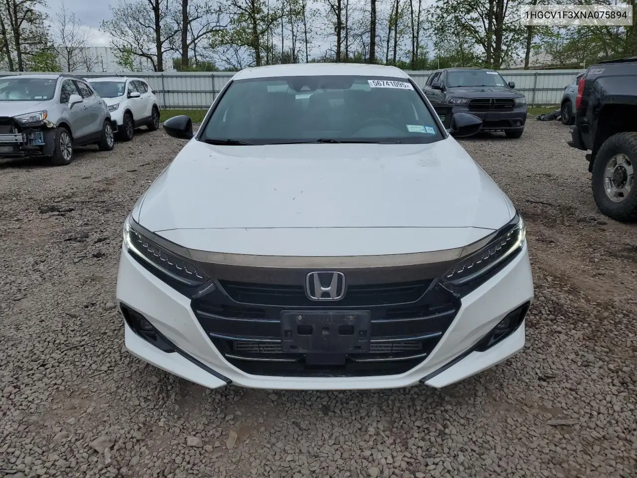2022 Honda Accord Sport VIN: 1HGCV1F3XNA075894 Lot: 56741095