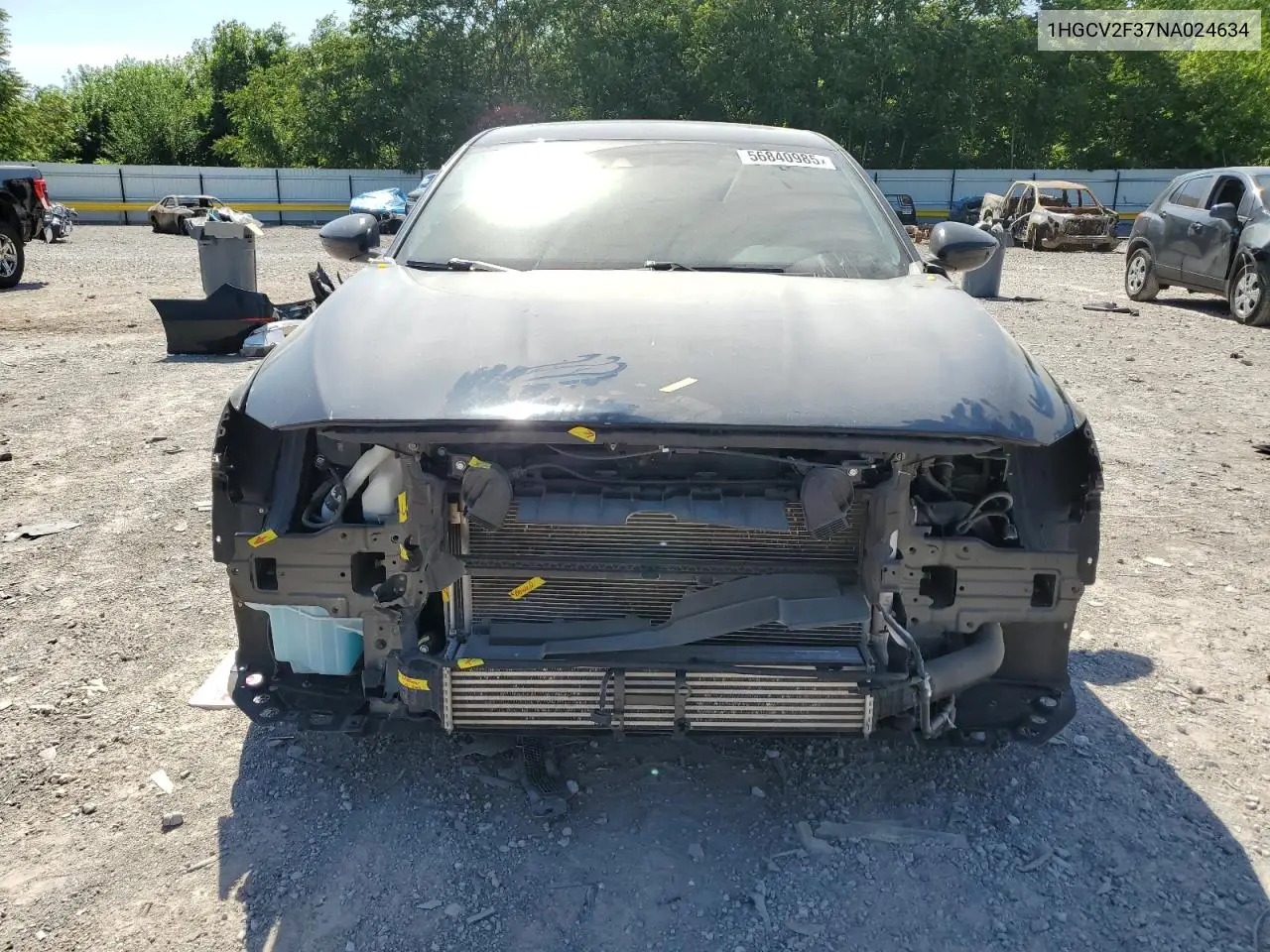 2022 Honda Accord Sport VIN: 1HGCV2F37NA024634 Lot: 56840985