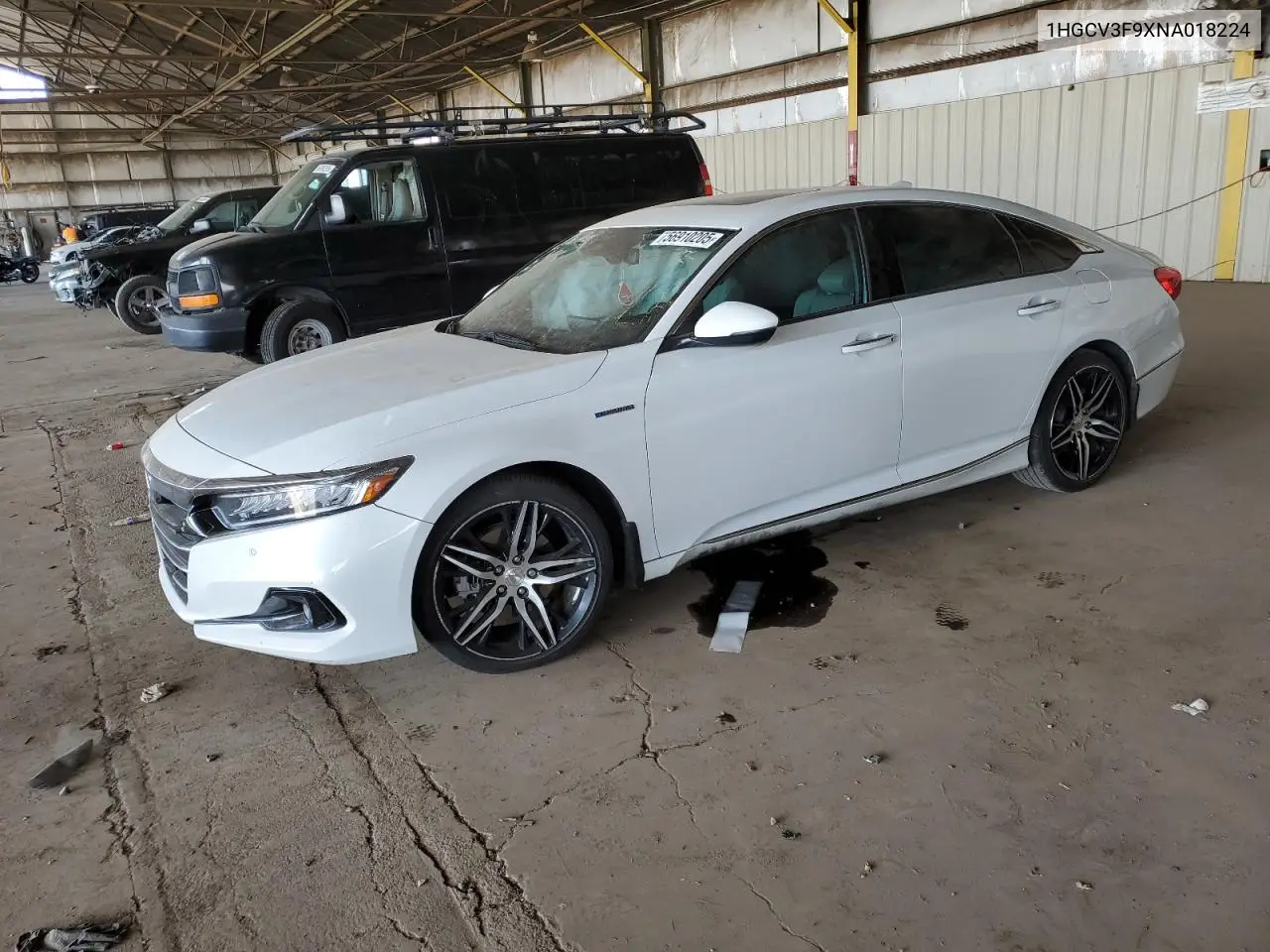 2022 Honda Accord Touring Hybrid VIN: 1HGCV3F9XNA018224 Lot: 56910205