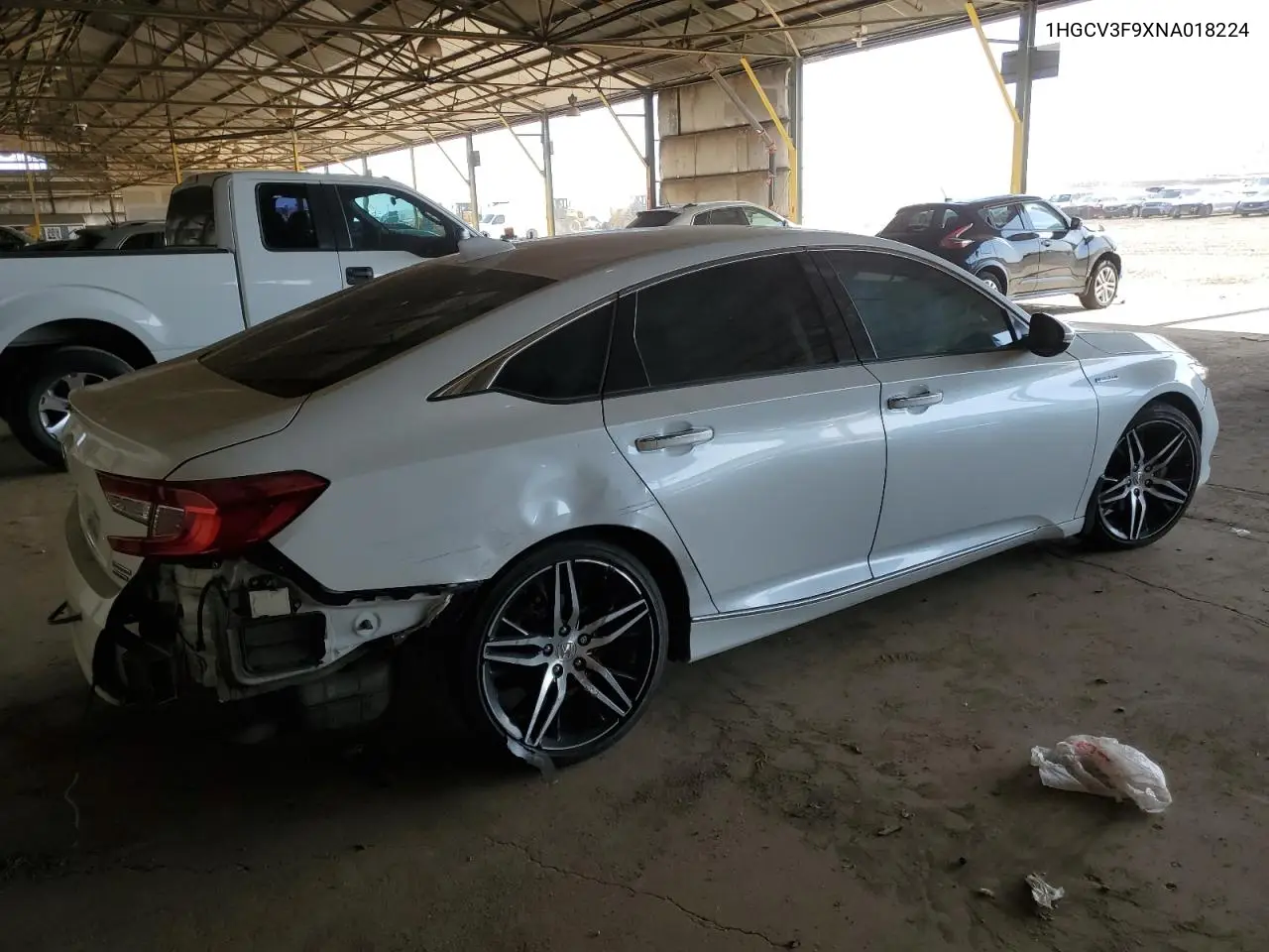 2022 Honda Accord Touring Hybrid VIN: 1HGCV3F9XNA018224 Lot: 56910205