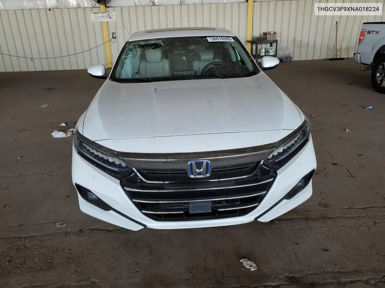 2022 Honda Accord Touring Hybrid VIN: 1HGCV3F9XNA018224 Lot: 56910205