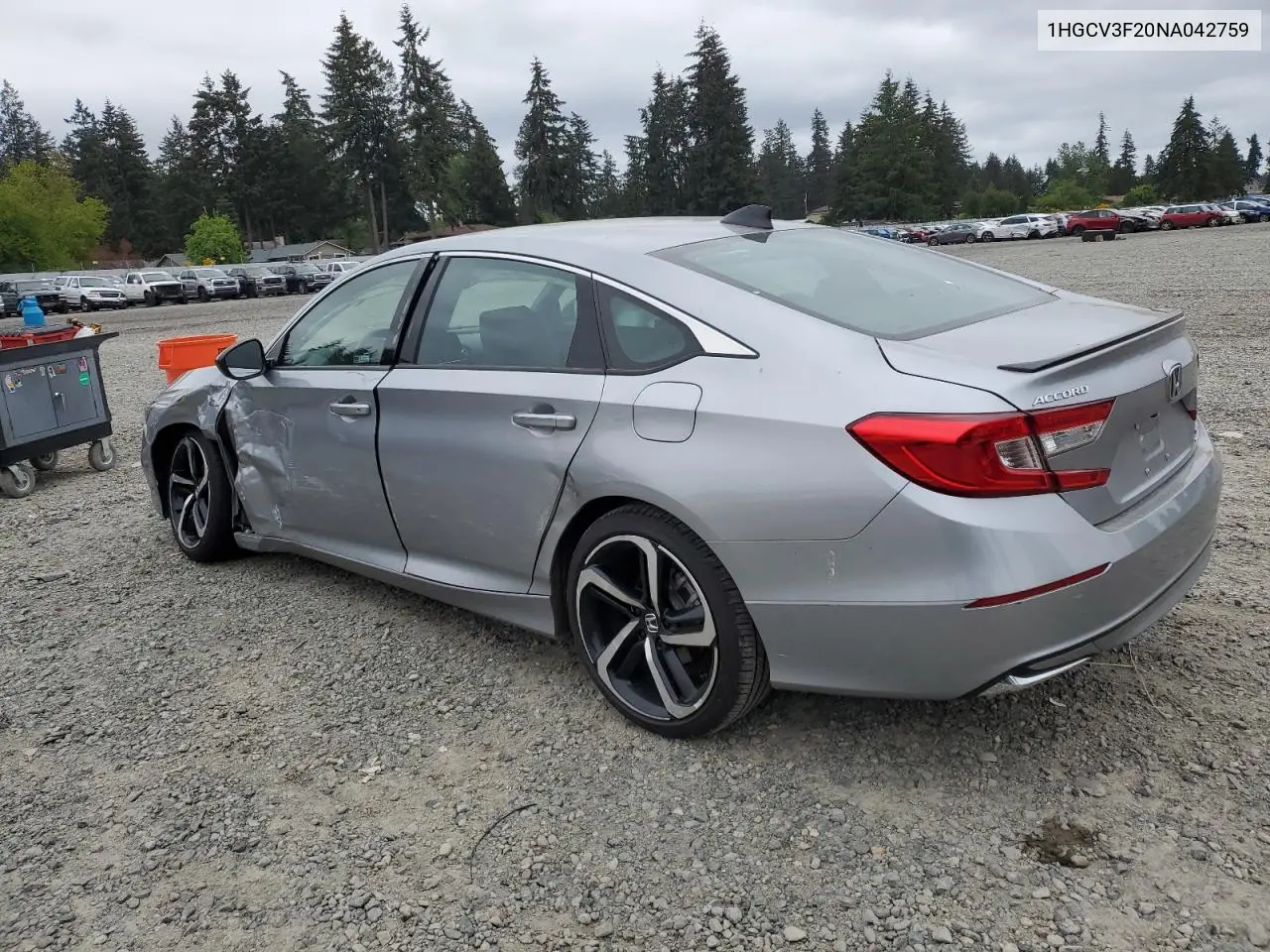 2022 Honda Accord Hybrid Sport VIN: 1HGCV3F20NA042759 Lot: 56998505