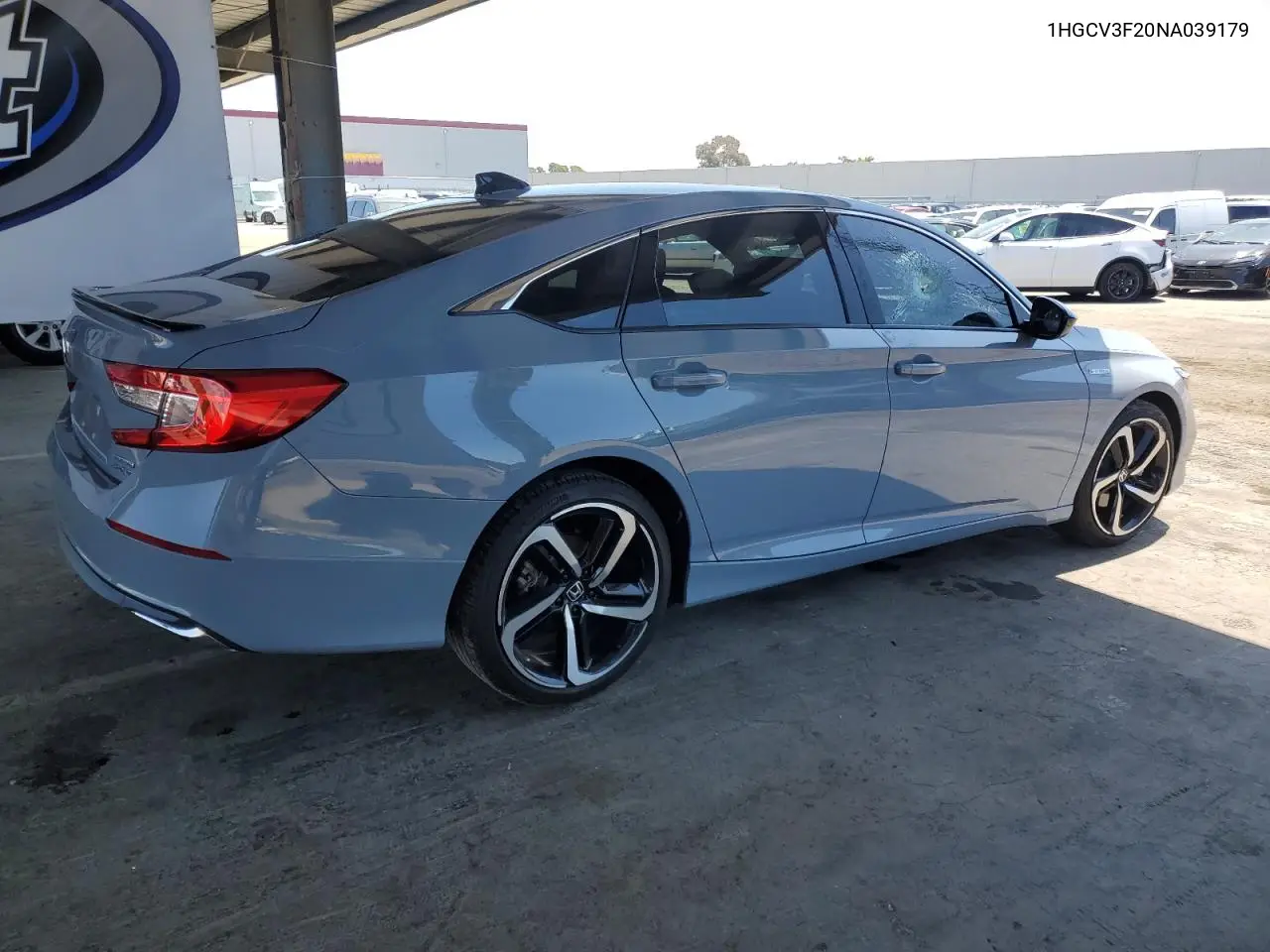 2022 Honda Accord Hybrid Sport VIN: 1HGCV3F20NA039179 Lot: 57082405