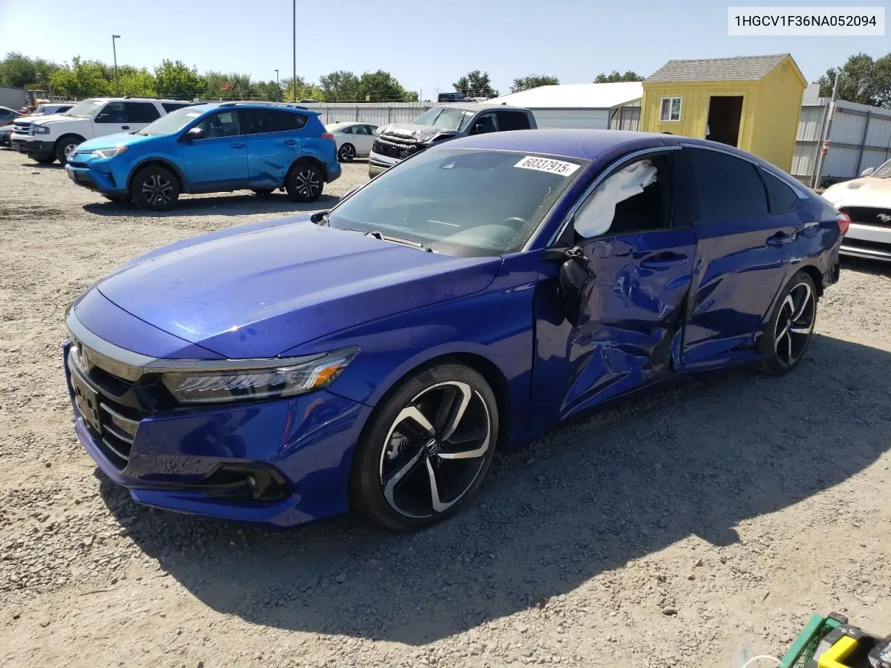 1hgcv1f36na052094 1HGCV1F36NA052094 2022 Honda Accord Sport