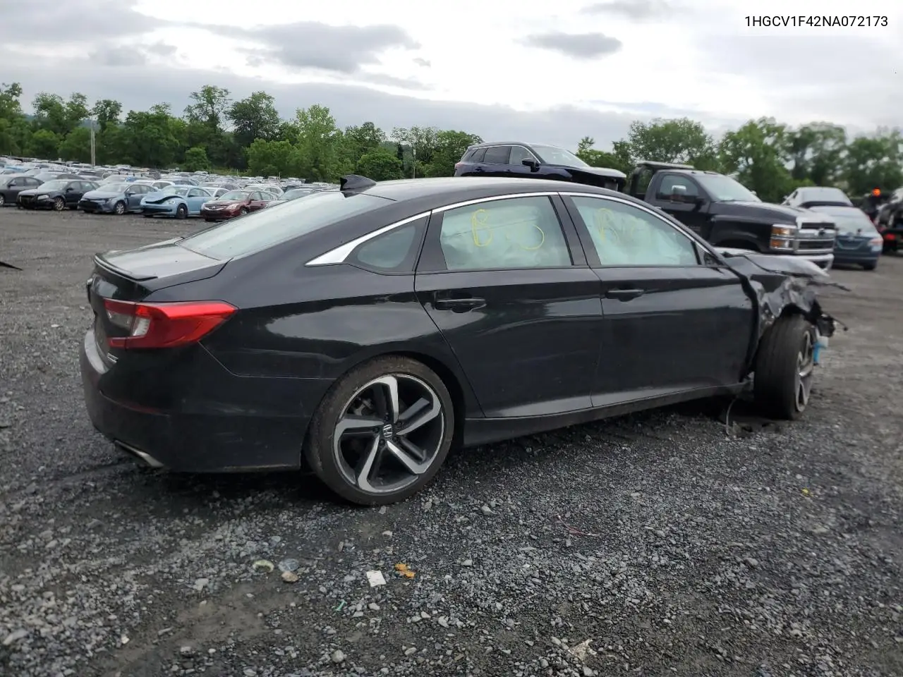 2022 Honda Accord Sport Se VIN: 1HGCV1F42NA072173 Lot: 61340625