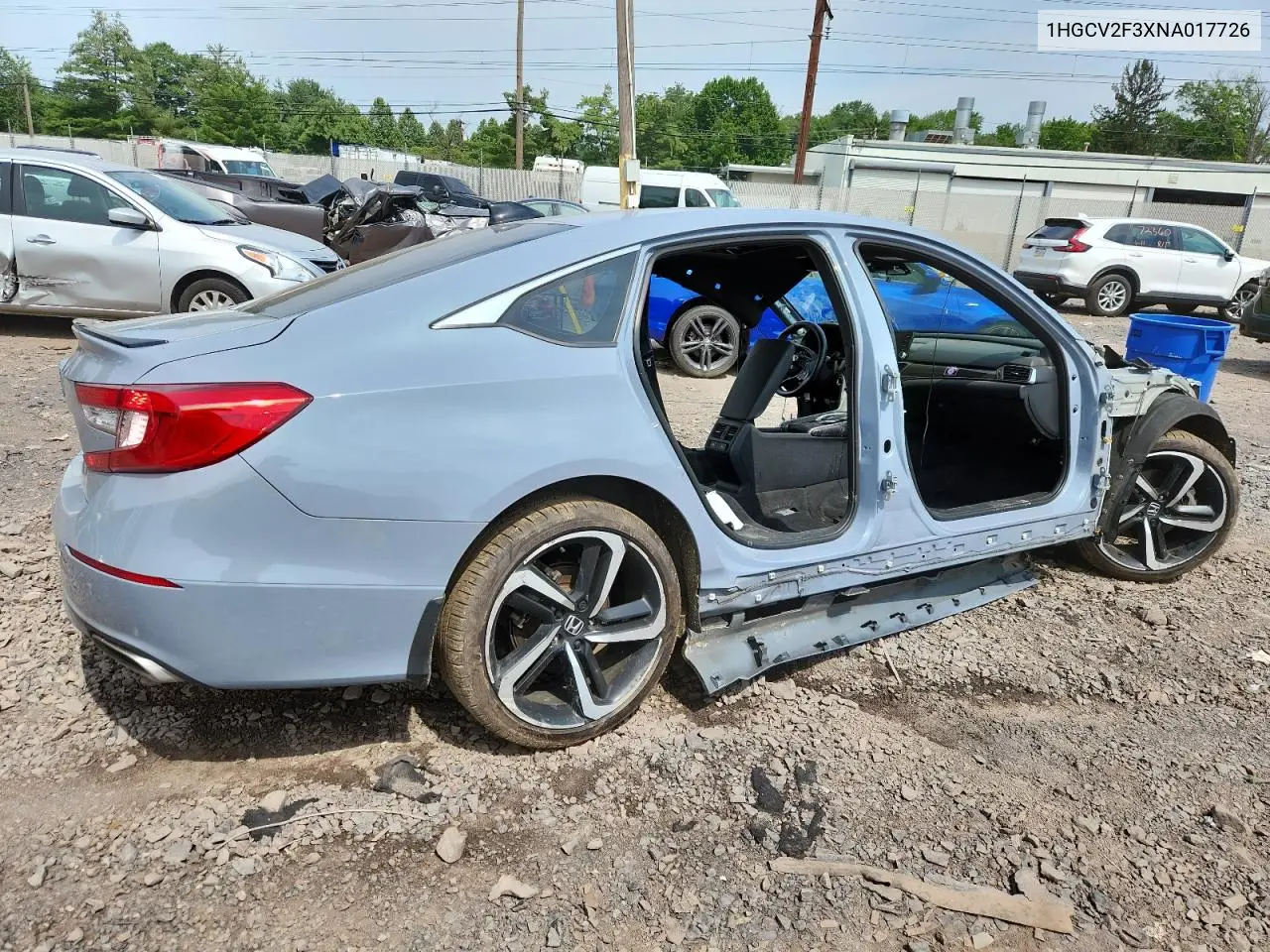 2022 Honda Accord Sport VIN: 1HGCV2F3XNA017726 Lot: 61601905