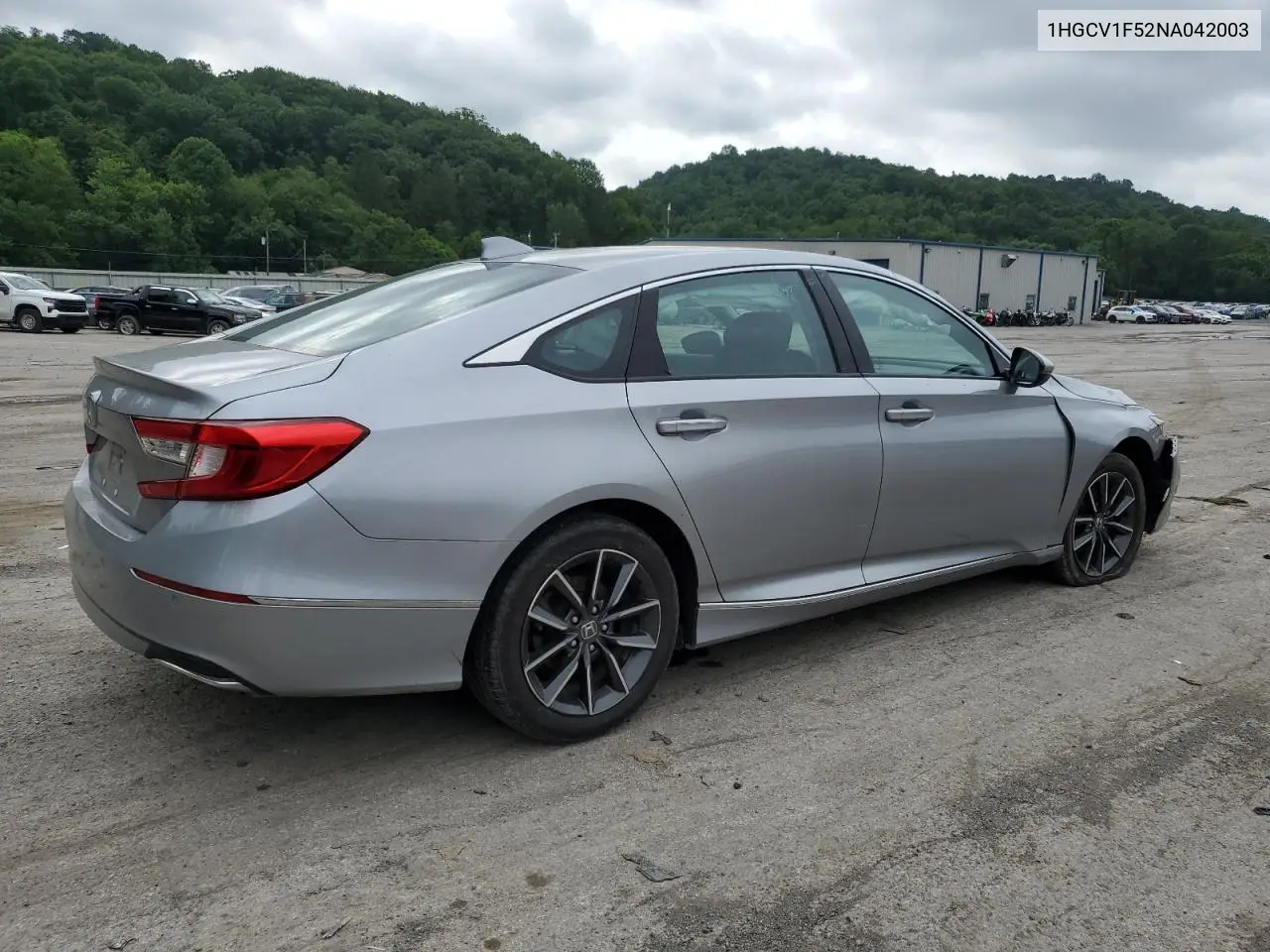 2022 Honda Accord Exl VIN: 1HGCV1F52NA042003 Lot: 61657105
