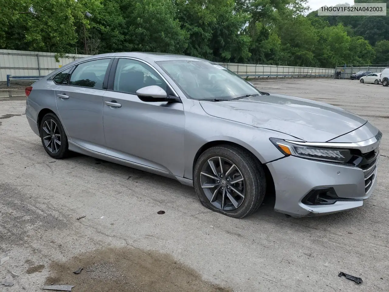 2022 Honda Accord Exl VIN: 1HGCV1F52NA042003 Lot: 61657105