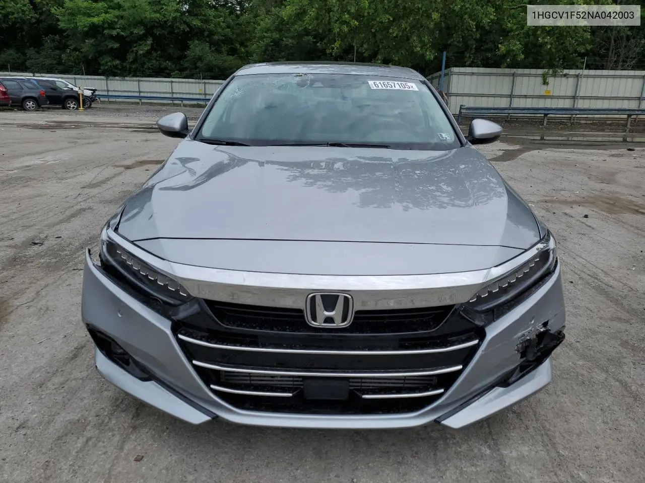 2022 Honda Accord Exl VIN: 1HGCV1F52NA042003 Lot: 61657105