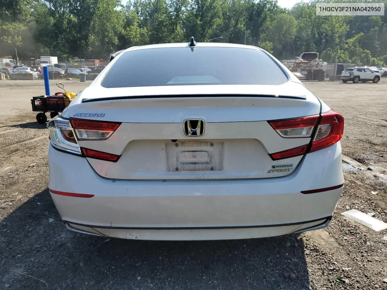 2022 Honda Accord Hybrid Sport VIN: 1HGCV3F21NA042950 Lot: 62036975