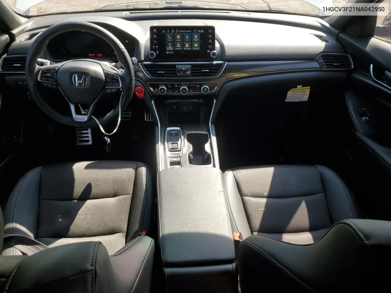 2022 Honda Accord Hybrid Sport VIN: 1HGCV3F21NA042950 Lot: 62036975
