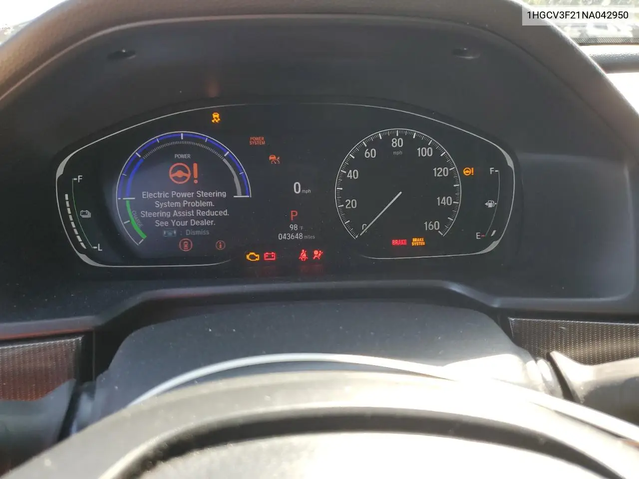 2022 Honda Accord Hybrid Sport VIN: 1HGCV3F21NA042950 Lot: 62036975
